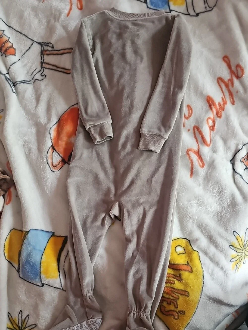 Carter's Light Gray Raccoon Footed One-Piece Sleeper